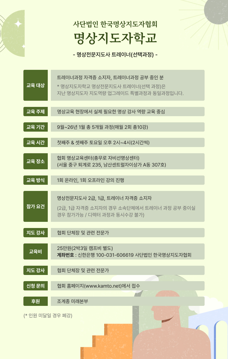 명상아카데미 대 강좌